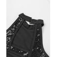 thumbnail image 6 of Sxiwei Kids Girls Sparkly Sequins Sleeveless Ballet Dance Gymnastics Leotard Ballerina Dancewear Black 6, 6 of 7