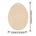 thumbnail image 2 of ERTZAE 12Pc Wooden Easter Ornaments,Blank Unfinished Wooden Easter Egg Cutout Unfinished Easter Egg Cutout For Diy Painting,Easter Wooden Ornament,Diy Paintable Craft Decor,Hanging Holiday Decoration, 2 of 2