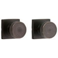 thumbnail image 2 of Kwikset Pismo Interior Passage Door Knob, Handle for Closet and Hallway Doors, Non-Locking Doorknob, Satin Brass, Square, Microban Protection, 2 of 7