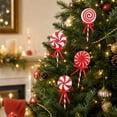 thumbnail image 3 of 5 Pack Lollipop Christmas Tree Ornaments, Candy Cane Peppermint Hanging Pendant Decor, 3 of 4