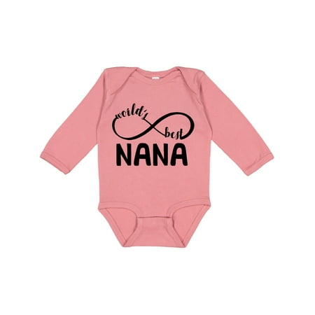 

Inktastic Gift for Nana Infinity World s Best Gift Baby Girl Long Sleeve Bodysuit