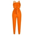 thumbnail image 6 of Puntoco Womens Clearance Jumpsuits Overalls with Suspenders and Printing Casual Jumpsuit Orange, 6 of 9