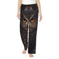 thumbnail image 2 of Goofa Classical Style Brown Owl Printed Soft Pajama Pants for Women, Wide Leg Comfy Casual Lounge Yoga Pants-Medium, 2 of 9
