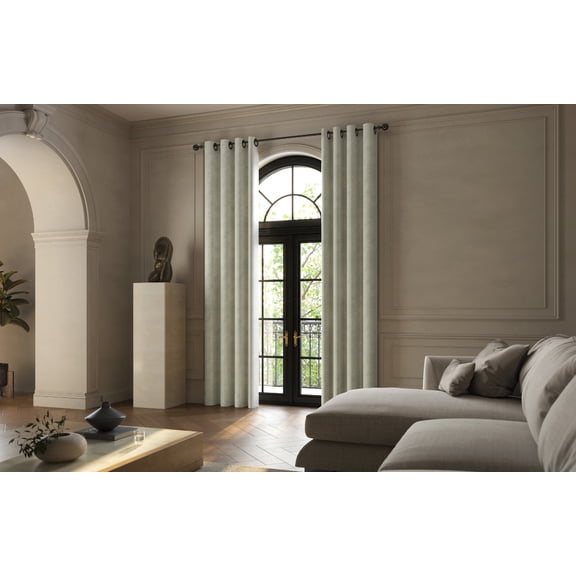 Sunshield 100% Blackout Bellamy Single Curtain Grommet, 50x63, Green
