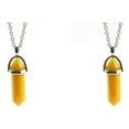 thumbnail image 4 of yingyy Hexagon Column Charm Exquisite Gifts Hanging Pendants Crystal Necklace Bracelet Earring Keychains Decorations Yellow 2Set, 4 of 6