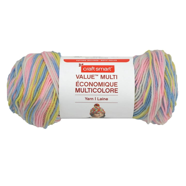 Soft Classic Multi Ombre Yarn by Loops & Threads - Multicolor Yarn for  Knitting, Crochet, Weaving, Arts & Crafts - Rock-A-Bye, Bulk 12 Pack 