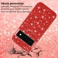thumbnail image 4 of Compatible with Google Pixel 6 Pro Case Glitter Shockproof, Google Pixel 6 Pro Phone Case Bling Sparkly TPU and PC Silicone Shiny Girl Women Thin Protective Cover (Red), 4 of 14
