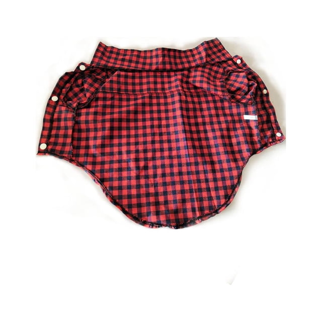 Chien Chemise Souple de Différentes Tailles Chiots Vêtements Chemise de Chiot Respirant Multicolore Pas de Boucles de Style Simple Vêtements pour Animaux de Compagnie Rouge/noir XL