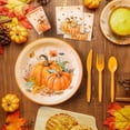 thumbnail image 2 of WinTS 170pc Thanksgiving Plates Set for AFN124 Guests, 9" x 7" Disposable Dinnerware Set with Pumpkin Dinner Paper Plates for Harvest Autumn Holiday Party, 2 of 3