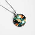 thumbnail image 4 of Turtle Seamless Glass Design Circular Pendant Necklace - Elegant Statement Piece for Women, 4 of 5