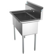 KoolMore 36 in. Two Compartment Stainless Steel Commercial Sink, Bowl Size 15x 15x 12