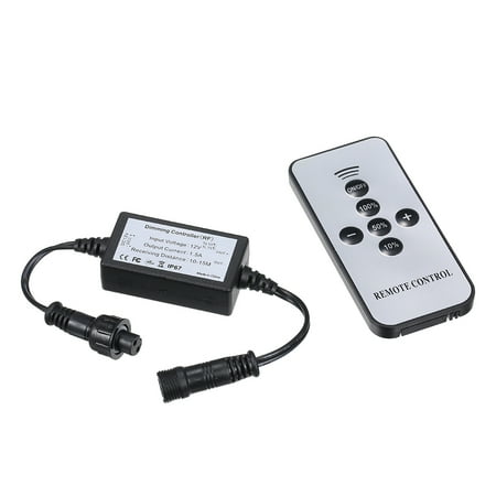 

Tomshine DC12V 15W(Max.) Dimmer Modulator Kit with Remote Control Controller IP67 Water Resistance Portable for Brightness Adjustable Dimmable Deck Light