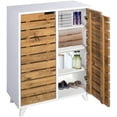 thumbnail image 5 of Modernist Multi-Functional Foyer Shoe Cabinet, 8 Tier Rack Organizer & Grid-Style Doors, Freestanding Unit, Stackable & Portable Storage for Entryway, Hallway, Bedroom, Bathroom, Living Room, 5 of 9