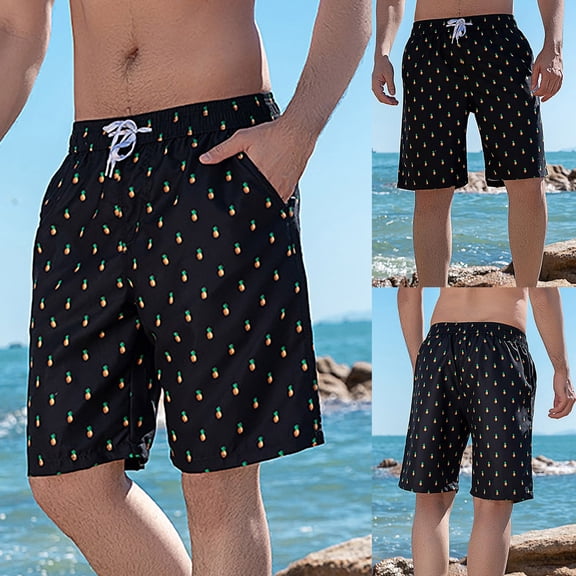 Vedolay Men Shorts Mens Casual Elastic Waist Shorts Relaxed Fit Outdoor Multi Pocket Work Shorts,Black M