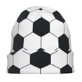 thumbnail image 7 of Rocae Soccer Ball for Beanies Hats for Men Women Warm Chunky Knit Hats Winter Adult Milk Silk Knitted Beanie, 7 of 7