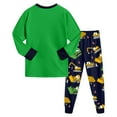 thumbnail image 5 of KPOPLK Boys Long Sleeve Sweatshirt and Pants Set 2 Piece Fall Winter Clothes Toddler to Little Kid 1-8 Years Size 7-8 Years,Green, 5 of 6