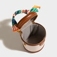thumbnail image 3 of 2025 New Summer Niche Design Cylinder Bag, Colorblock Bucket Bag for Women, 3 of 7