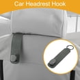 thumbnail image 2 of Unique Bargains 1 Pcs Universal Car Seat Headrest Hook for Most Car, SUV, Truck Car Seat Back Organizer Hooks Sturdy Faux Leather Metal Deep Gray 7.2"x1.57", 2 of 7