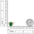 thumbnail image 6 of Gem Stone King 18K Rose Gold Plated Silver 3-Stone Engagement Ring Created Emerald Moissanite (4.80 Cttw), 6 of 6