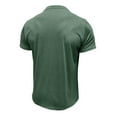 thumbnail image 5 of DDAPJ pyju Henley Shirt for Men Short Sleeve 3 Button T-shirts Collarless Golf Shirt Business Casual Summer Tops Basic Solid Pocket Tee Green XL, 5 of 6