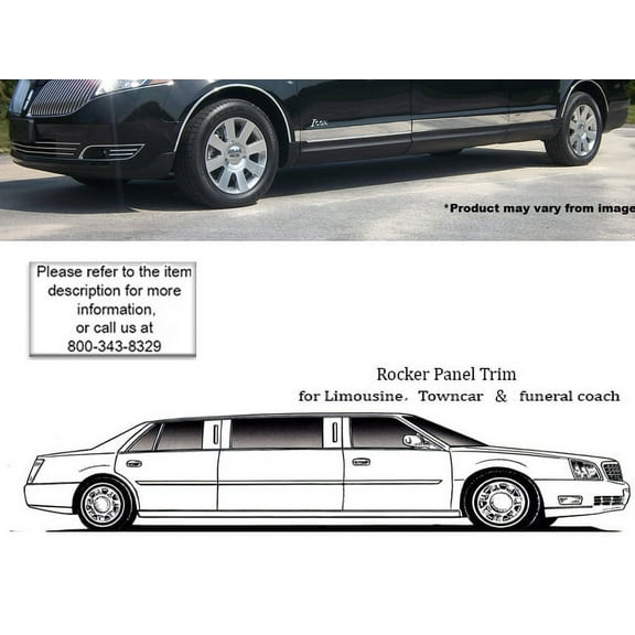 Stainless Rocker Panel Trim 8Pc Fits 2010-2020 Lincoln MKT TH50674 QAA