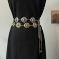 thumbnail image 4 of enjoywould Metal Waist Chain Belt Creative Shape Rustproof Non-Fading Adjustable All-Match Dress Waist Chain Stylish Waist Accessories, 4 of 5