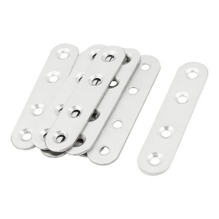 

Unique Bargains 8 x Silver Tone 80mm 3 Straight Perforated Mounting Bracket Support Replacement