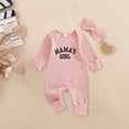 thumbnail image 2 of mgoYE Infant Baby Girl Fall Outfit Sweatshirt Romper Daddy's Girl Long Sleeve Jumpsuit Newborn Clothes(Watermelon Red,3-6 Months), 2 of 7