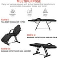 thumbnail image 4 of Dkelincs Massage Esthetician Lash Bed Tattoo Chair for Client, 72" Multipurpose Adjustable Folding Spa Salon Facial Bed, Black, 4 of 7