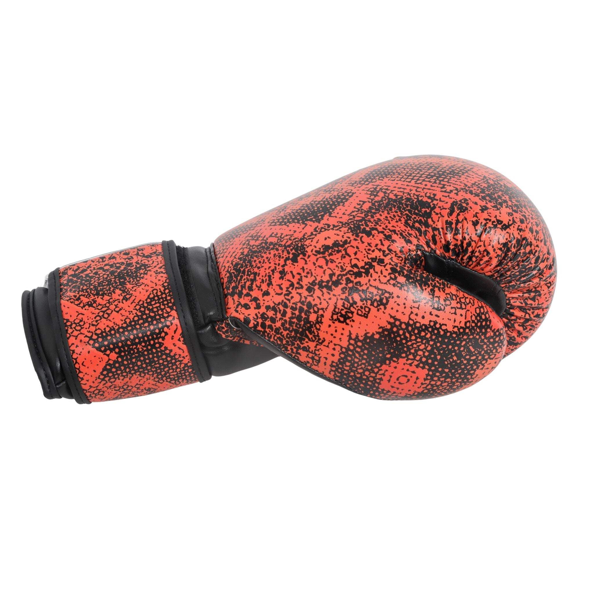 StoneStrikeGear Boxing Gloves – 12oz, Unisex, Synthetic Leather Training Gloves for Boxing, Sparring, & Bag Work – Smoldering Curse Orange/Black