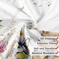 thumbnail image 7 of Spring Easter Bunny Shower Curtains, Cute Rabbits Floral Plant Watercolor Flower Shower Curtain Set for Bathroom, Holiday Bathroom Bathtubs Decor Washable Durable Fabric with Hooks 70x70IN, 7 of 7