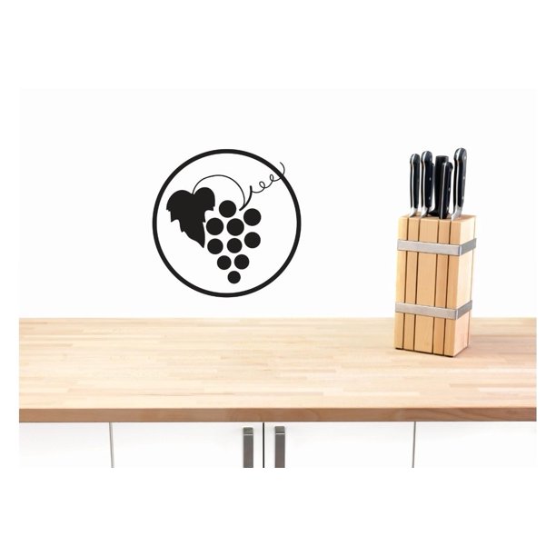 Custom Decals Grapes Vine Fruit Kitchen Image 16x16 Inches