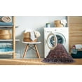 thumbnail image 2 of Ahgly Company Machine Washable Indoor Square Industrial Modern Silver Pink Area Rugs, 4' Square, 2 of 7