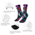 thumbnail image 3 of Goofa Rock Skull Singer Pattern Children's Crew Socks, Kids' Daily Wear and Sports Socks, Breathable Socks, Sports Socks, Moisture-Wicking Socks for Children, 3 of 6