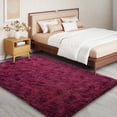 thumbnail image 5 of Javonne Fluffy Burgundy Red Rugs for Bedroom, 5x7 Ft Area Rug for Living Room, Soft Shaggy Plush Cute Floor Carpet for Boys Kids Girls Bedroom, Non Slip Carpets for Home Decor, 5 of 8