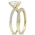 thumbnail image 6 of Everly Women's Moissanite Created Diamond 14k Yellow Gold Bridal Set, 6 of 7