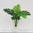 thumbnail image 4 of Mainstays 20"H Artificial Indoor Monstera Plant in Plastic Vanilla Plant Container, 4 of 8
