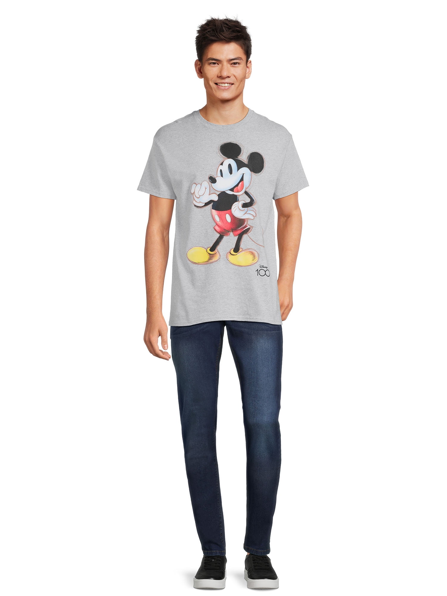 Disney Mickey Mouse Sketched Apparel, Men's Graphic Crew Neck