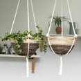 thumbnail image 7 of La Jolie Muse Natural Corn Skin Planter Hanging Planter Set, Eco-Friendly Boho Decor Indoor Plant Pots, 9 (D) 6(H) Inch, Brown & Vanilla Ice Color, Pack 2, 7 of 7