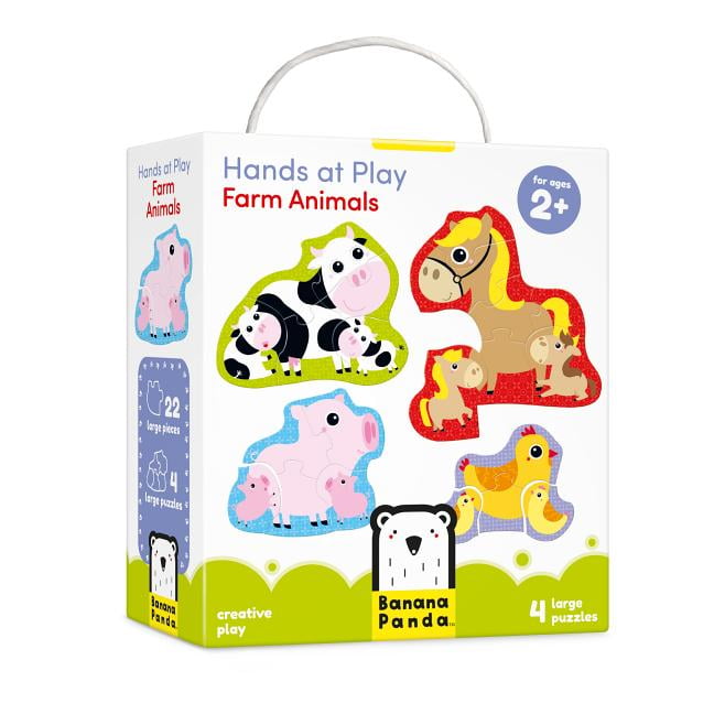 Hands at Play Farm Animals Puzzles: Age 2+, Set of 4 Puzzles (Other) -  