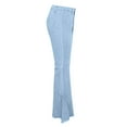 thumbnail image 4 of Tdoqot Womens Flare Jeans Casual High Rise Wide Leg Womens Denim Pants Light Blue Size 6, 4 of 6