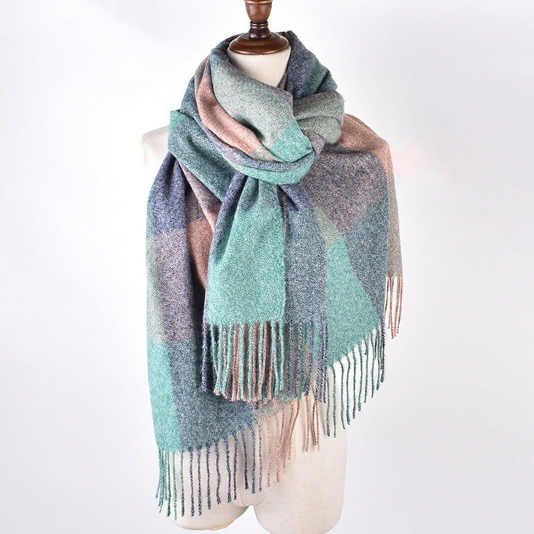 Women'S Autumn And Winter Solid Color Shawl Scarf Thickening Warm