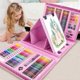 thumbnail image 1 of 208 PCS Art Supplies, Drawing Kit for Kids Adults Art Set with Double Sided Trifold Easel, Oil Pastels, Crayons(Pink), 1 of 5