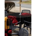 thumbnail image 4 of Outdoor Tablecloth with Umbrella Hole and Zipper, Red Rose Square Table Cloth 54x54 Inch Waterproof Tablecloth, Vintage Abstract Garden Flower Floral Black Picnic Table Cover for Patio Camping, 4 of 7