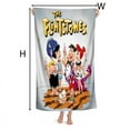 Black Flintstones Beach Quick Drying Towel，"QuickDry, SandFree