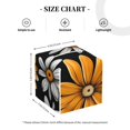 thumbnail image 4 of Fotbe Yellow White Daisy Pattern Porta Pañuelos Decorativo de Cuero, Caja Cuadrada Moderna para Pañuelos Faciales, Organizador y Dispensador 5x5x5'', 4 of 7