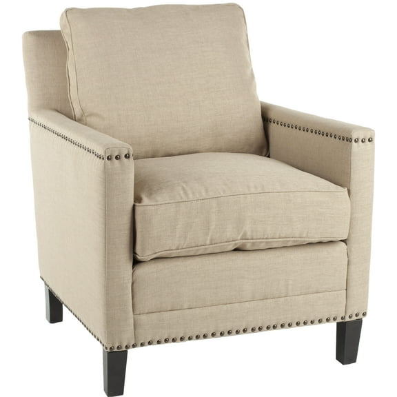 Safavieh Buckler Classic Upholstered Club Chair w/ Silver Nail Heads