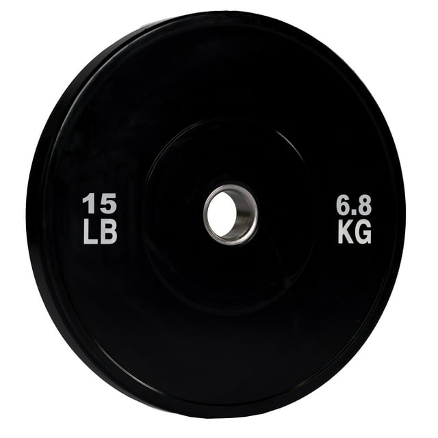 PRISP Olympic Bumper Weight Plate - Rubber Plate for 2 Inch Olympic Barbell with Steel Insert; Pairs, Sets and Single Plates Available