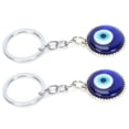 thumbnail image 4 of Anillo de llave de mal de ojo, protección de la suerte 2pcs amuleto azul amuleto azule azul ornamento colgante llavero de vidrio para compenseros de clase para amigos para familiarizados, 4 of 7