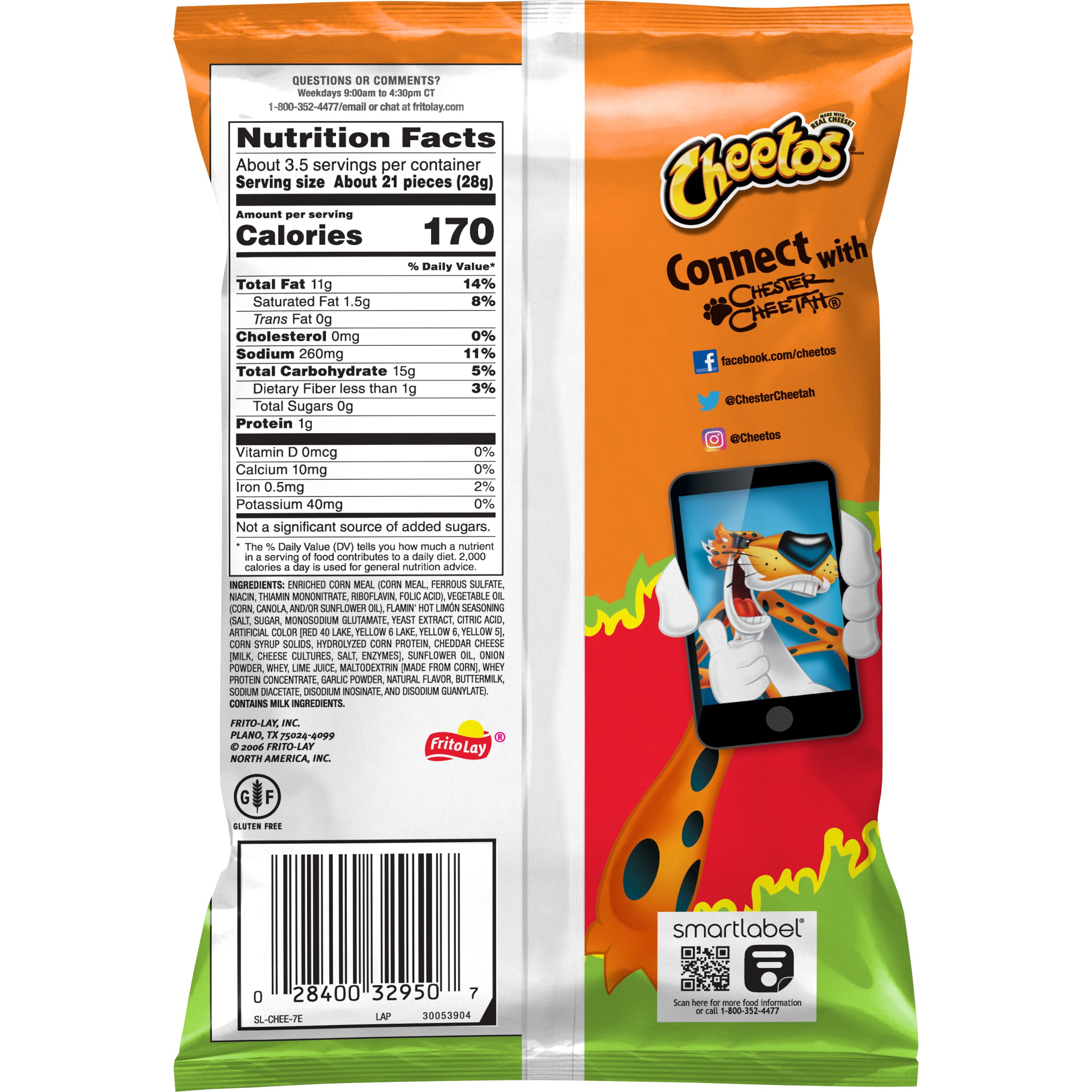 Cheetos Crunchy Flamin Hot Limon Flavored Cheese Flavored Snacks 3.25 —  Gong's Market